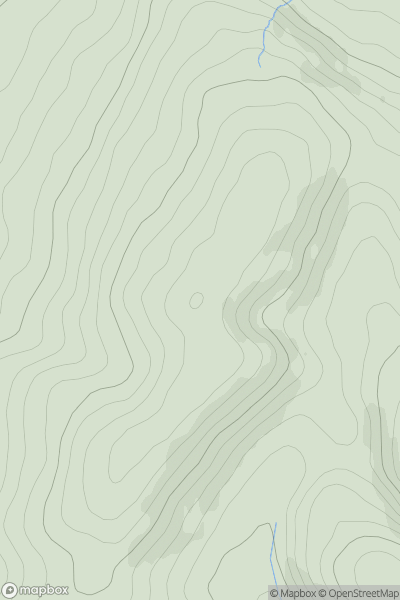 Thumbnail image for Garn [Welshpool to Hay-on-Wye] showing contour plot for surrounding peak